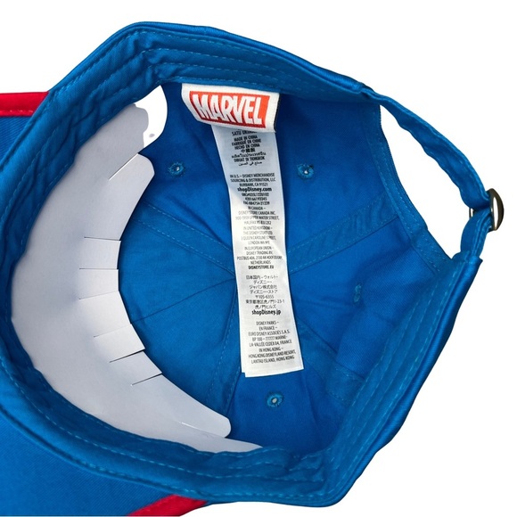 Disney Store New Ms. Marvel Logo Cap Baseball Hat Adults Blue Gold Red OS NWT - Picture 10 of 13